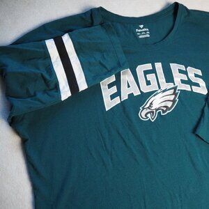 Fanatics NFL Eagles Women's 3/4 Sleeve Shirt XXL Stripes - Pre-owned (Defect)